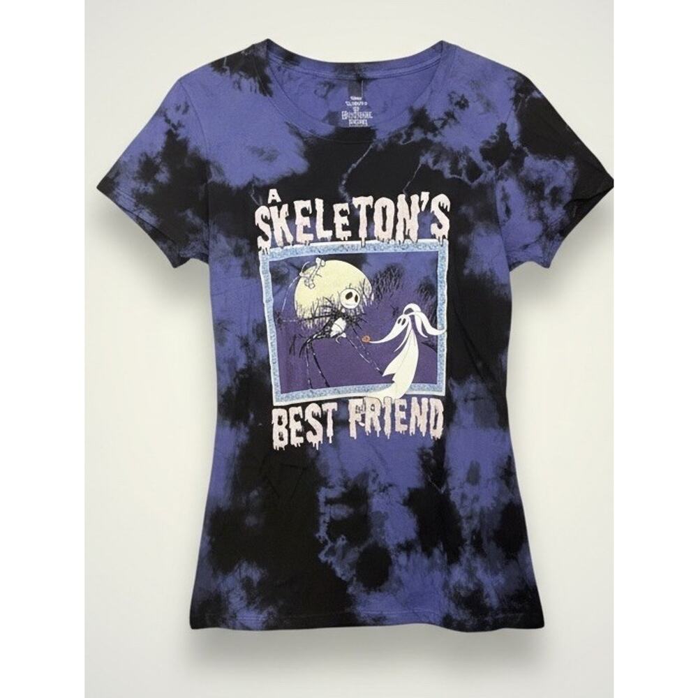 Disney Nightmare Before Christmas Shirt 3XL Juniors Purple Tie Dye Jack Zero New